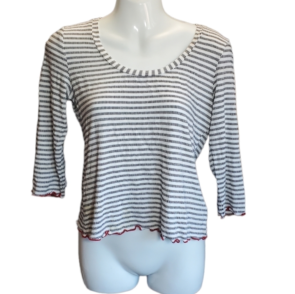 Anthropologie French girl style striped 3/4 sleeve in PM
